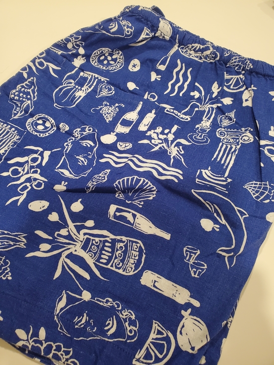 Madewell Pants - Madewell X LISA SAYS GAH Blue and White Printed Linen Shorts